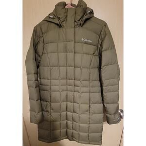 Columbia Women Voodoo Falls 600 TurboDown Hooded Mid Jacket SZ S ~ Nordic